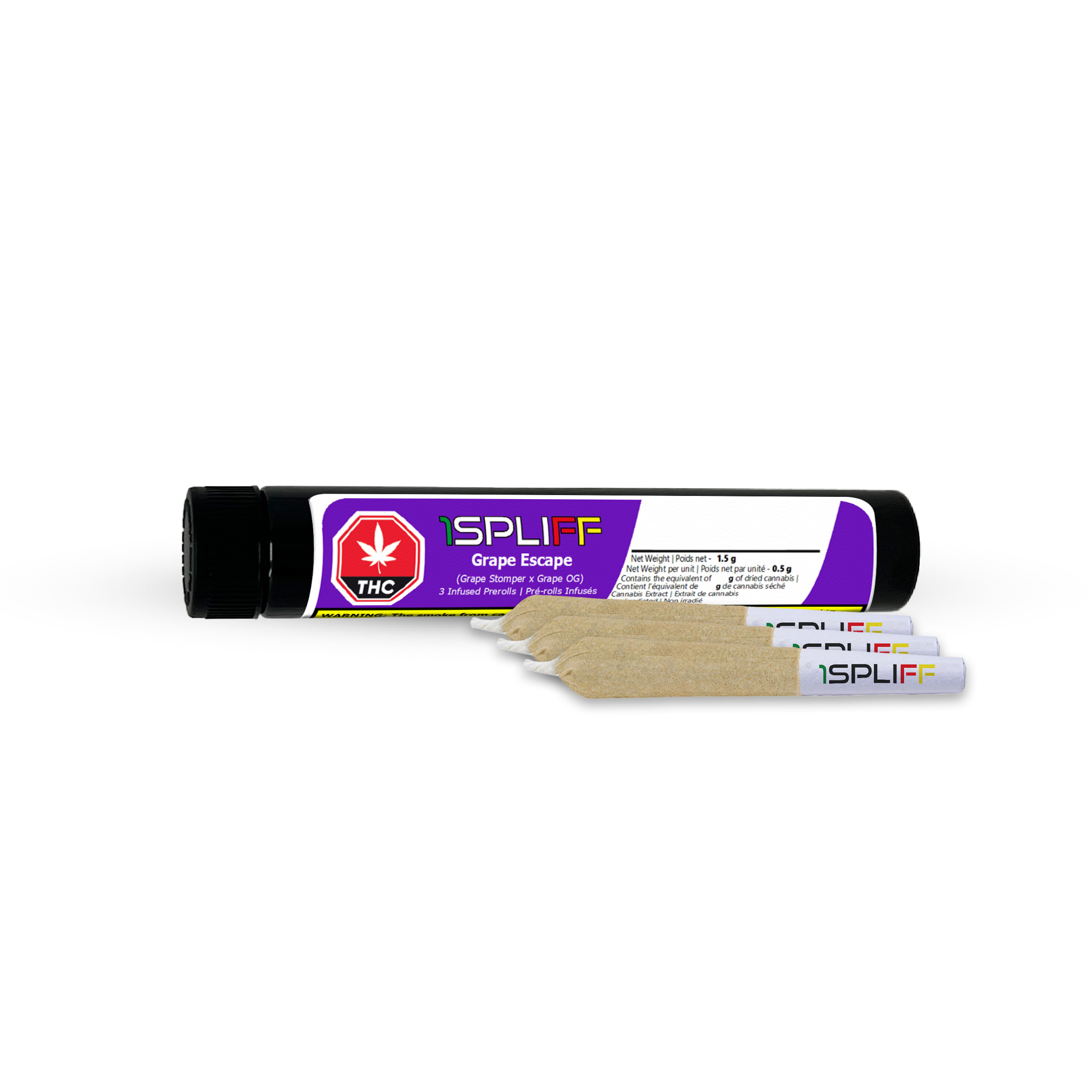 1Spliff, Infused Grape Escape 3x0.5g